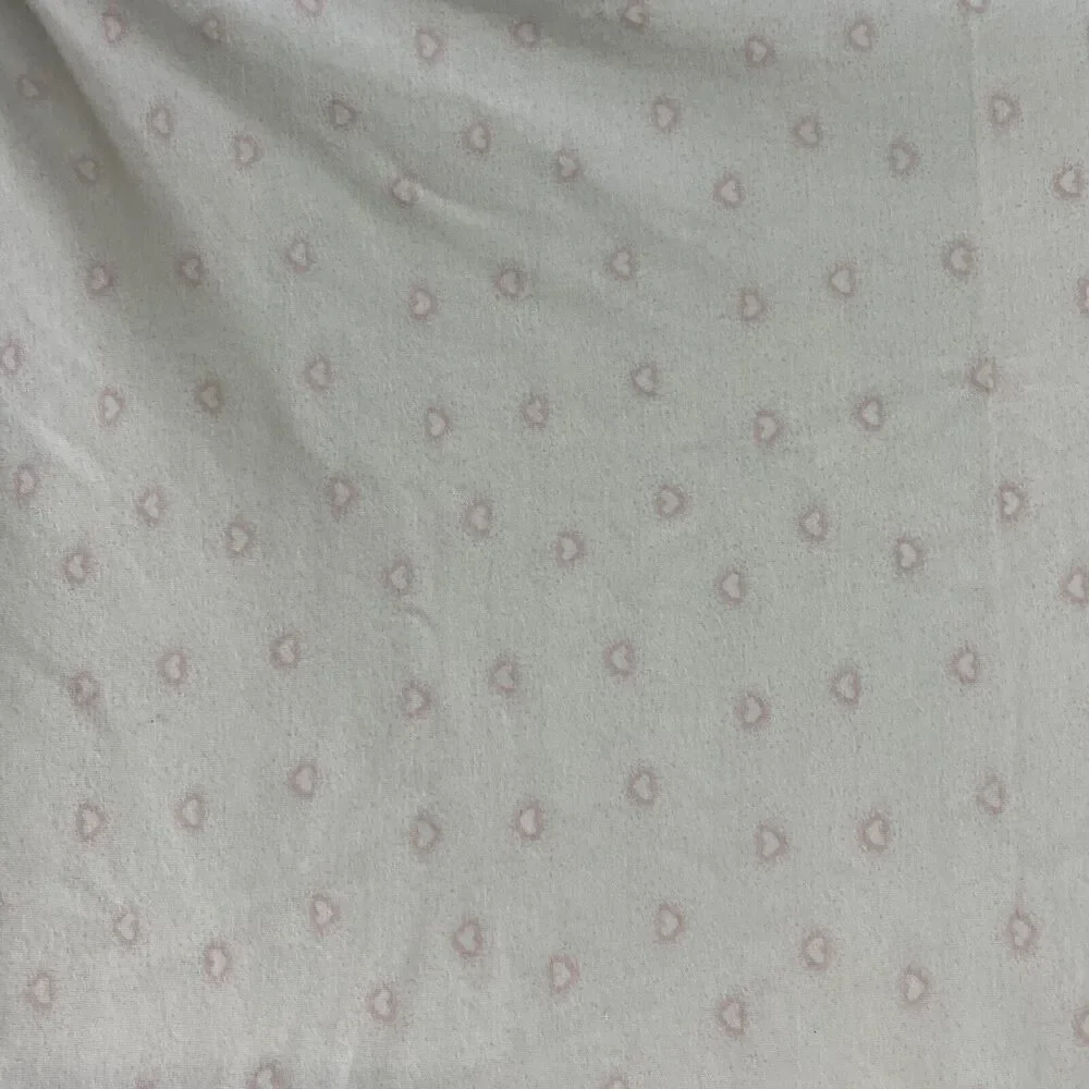 Precious Firsts by Carter’s White Pink Heart Baby Blanket Cotton Stretch Jersey